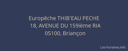 Europêche THIB'EAU PECHE