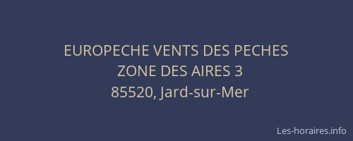 EUROPECHE VENTS DES PECHES