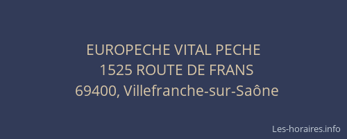 EUROPECHE VITAL PECHE