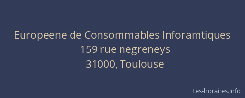 Europeene de Consommables Inforamtiques