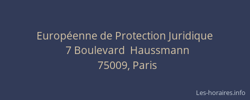 Européenne de Protection Juridique