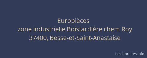 Europi&egrave;ces