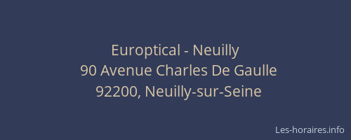 Europtical - Neuilly