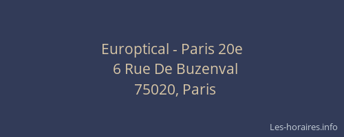 Europtical - Paris 20e