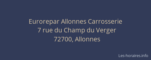Eurorepar Allonnes Carrosserie