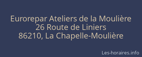 Eurorepar Ateliers de la Moulière