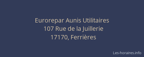 Eurorepar Aunis Utilitaires
