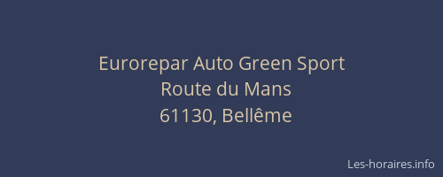 Eurorepar Auto Green Sport