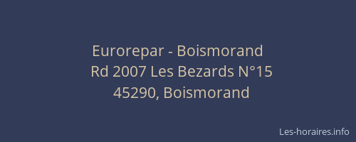 Eurorepar - Boismorand