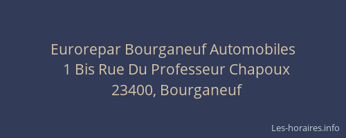 Eurorepar Bourganeuf Automobiles