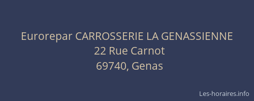 Eurorepar CARROSSERIE LA GENASSIENNE