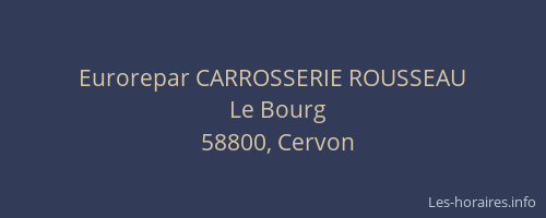 Eurorepar CARROSSERIE ROUSSEAU