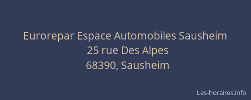 Eurorepar Espace Automobiles Sausheim