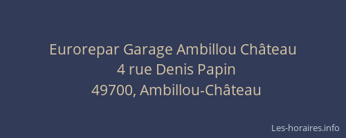 Eurorepar Garage Ambillou Château