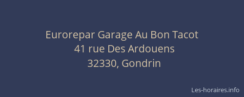Eurorepar Garage Au Bon Tacot