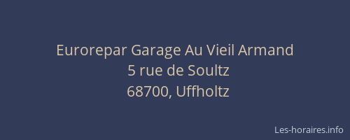 Eurorepar Garage Au Vieil Armand