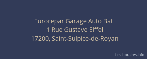 Eurorepar Garage Auto Bat