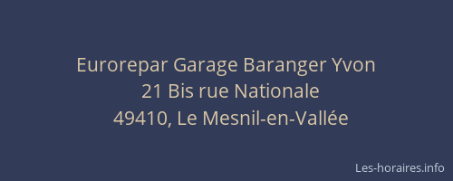 Eurorepar Garage Baranger Yvon