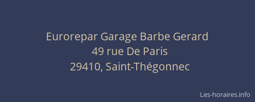 Eurorepar Garage Barbe Gerard