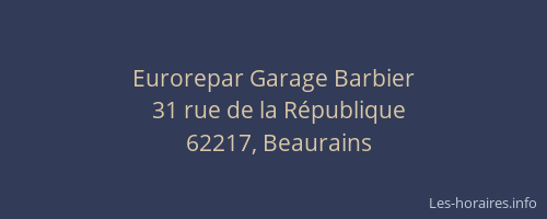 Eurorepar Garage Barbier