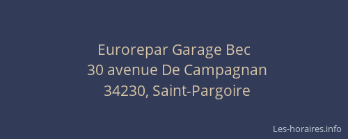Eurorepar Garage Bec