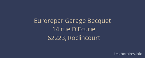 Eurorepar Garage Becquet