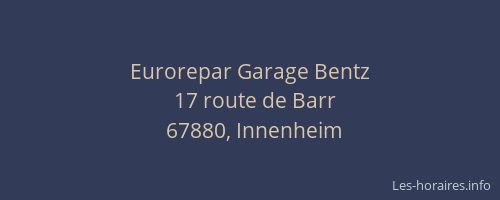 Eurorepar Garage Bentz