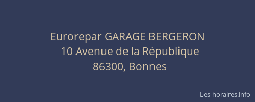 Eurorepar GARAGE BERGERON