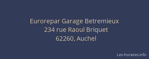 Eurorepar Garage Betremieux