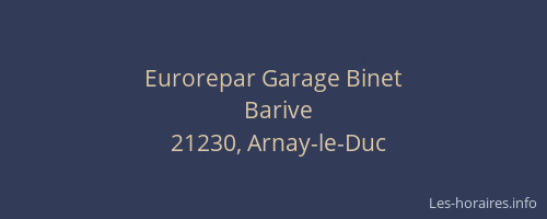 Eurorepar Garage Binet