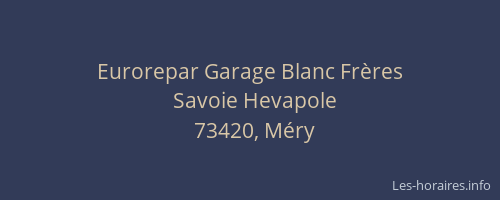 Eurorepar Garage Blanc Fr&egrave;res