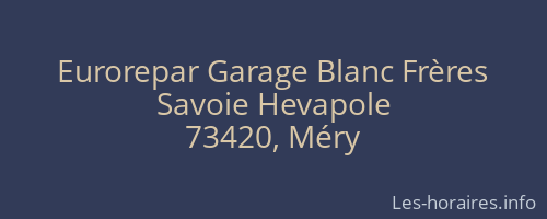 Eurorepar Garage Blanc Frères