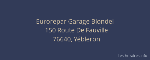 Eurorepar Garage Blondel