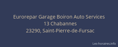 Eurorepar Garage Boiron Auto Services