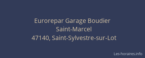 Eurorepar Garage Boudier