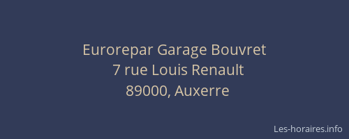 Eurorepar Garage Bouvret