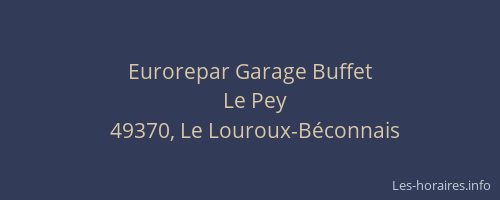 Eurorepar Garage Buffet