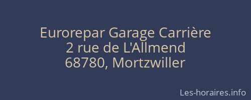 Eurorepar Garage Carrière