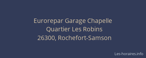 Eurorepar Garage Chapelle