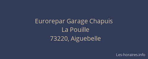Eurorepar Garage Chapuis