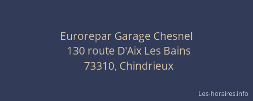 Eurorepar Garage Chesnel