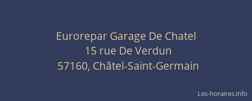 Eurorepar Garage De Chatel