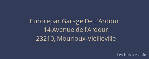 Eurorepar Garage De L'Ardour