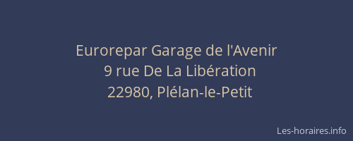 Eurorepar Garage de l'Avenir