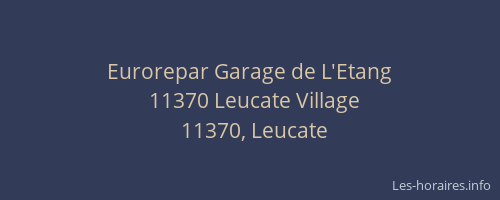 Eurorepar Garage de L'Etang
