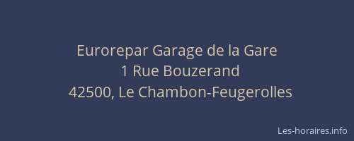 Eurorepar Garage de la Gare