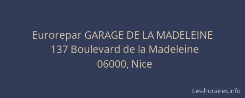 Eurorepar GARAGE DE LA MADELEINE