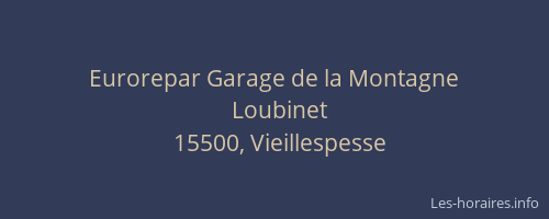 Eurorepar Garage de la Montagne