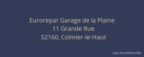 Eurorepar Garage de la Plaine