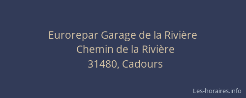 Eurorepar Garage de la Rivière